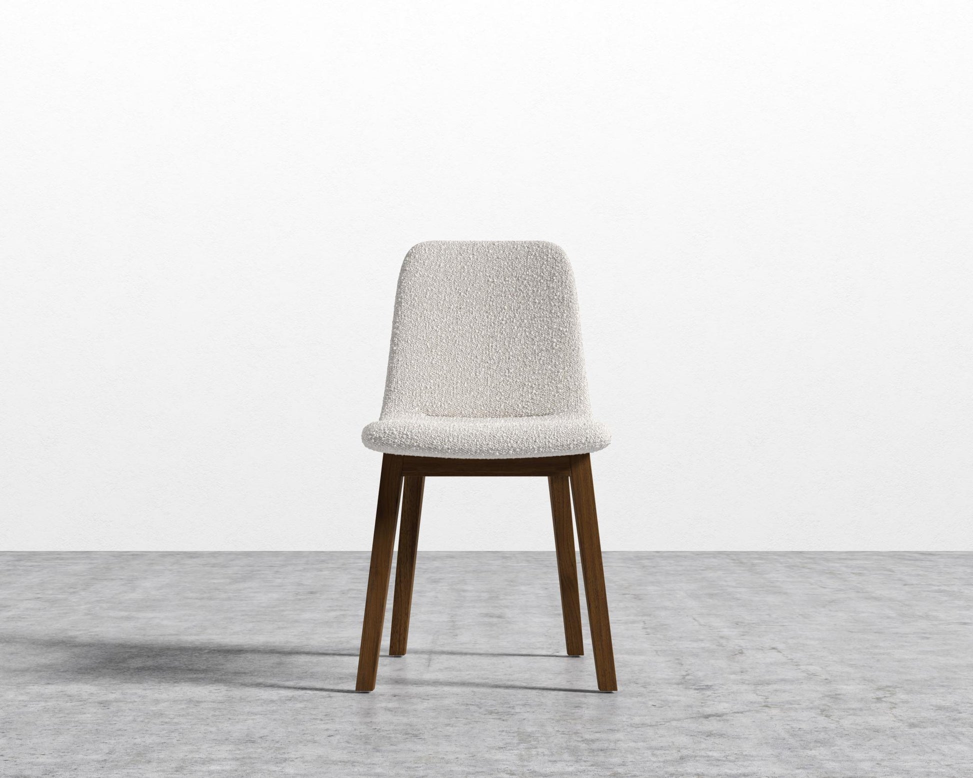 Aubrey Side Chair - Chatou Boucle - Pearl - Walnut Stain