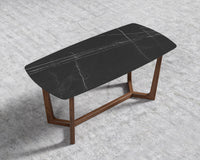 Evelyn Dining Table 71in - Black Marble