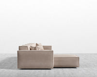 Porter Extended Sectional - Plush Velvet - Blush
