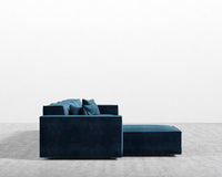 Porter Extended Sectional - Plush Velvet - Cobalt