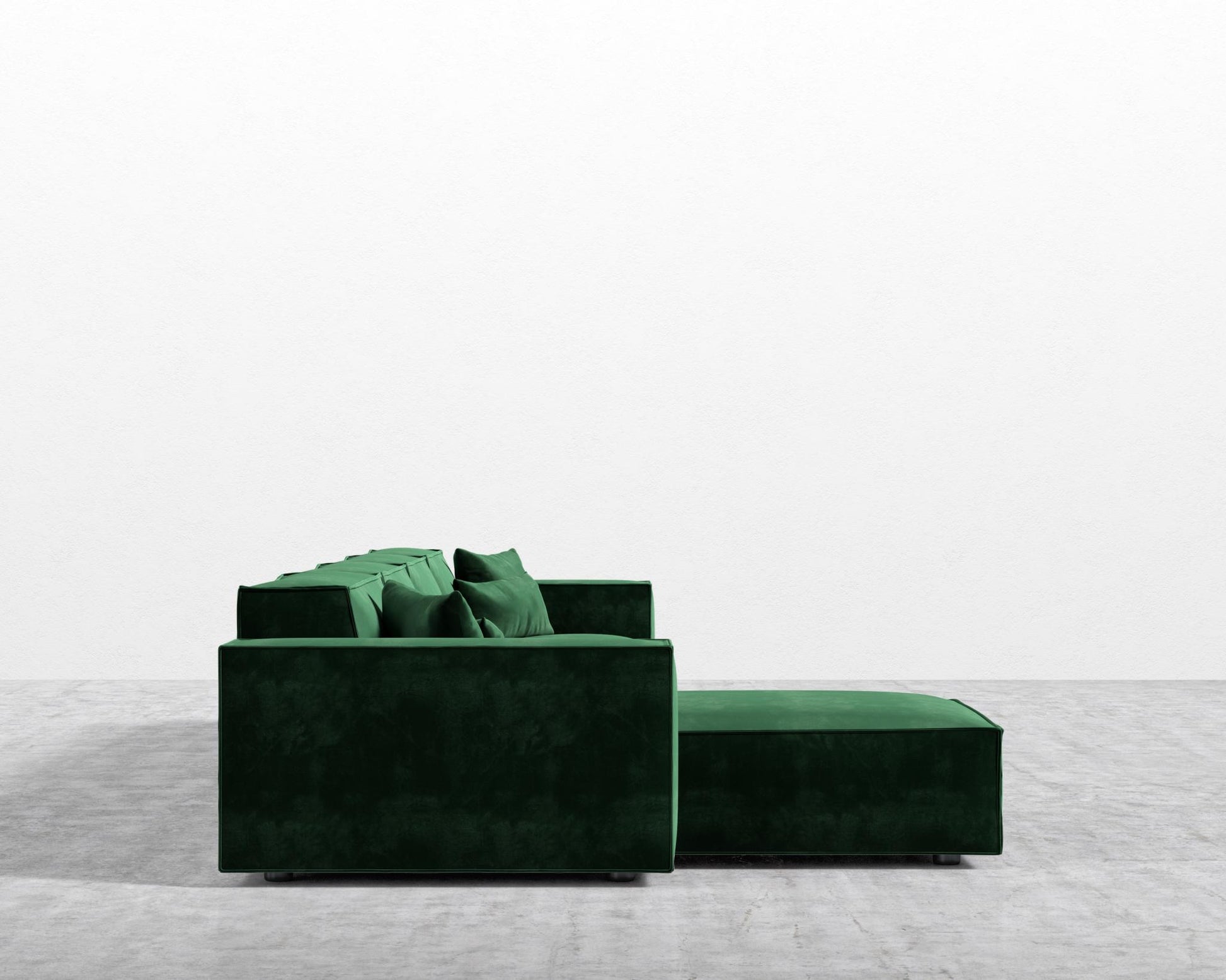 Porter Extended Sectional - Plush Velvet - Moss
