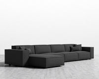 Porter Extended Sectional - Chatou Boucle- Caviar