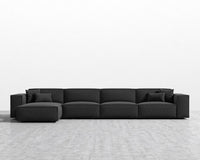 Porter Extended Sectional - Chatou Boucle- Caviar