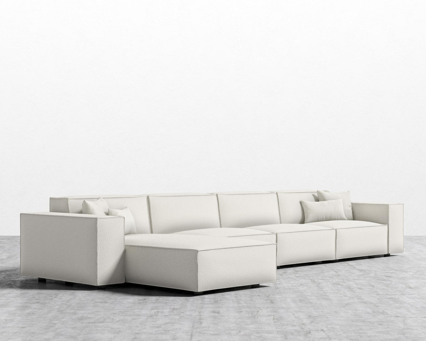 Porter Extended Sectional - Chatou Boucle- Pearl