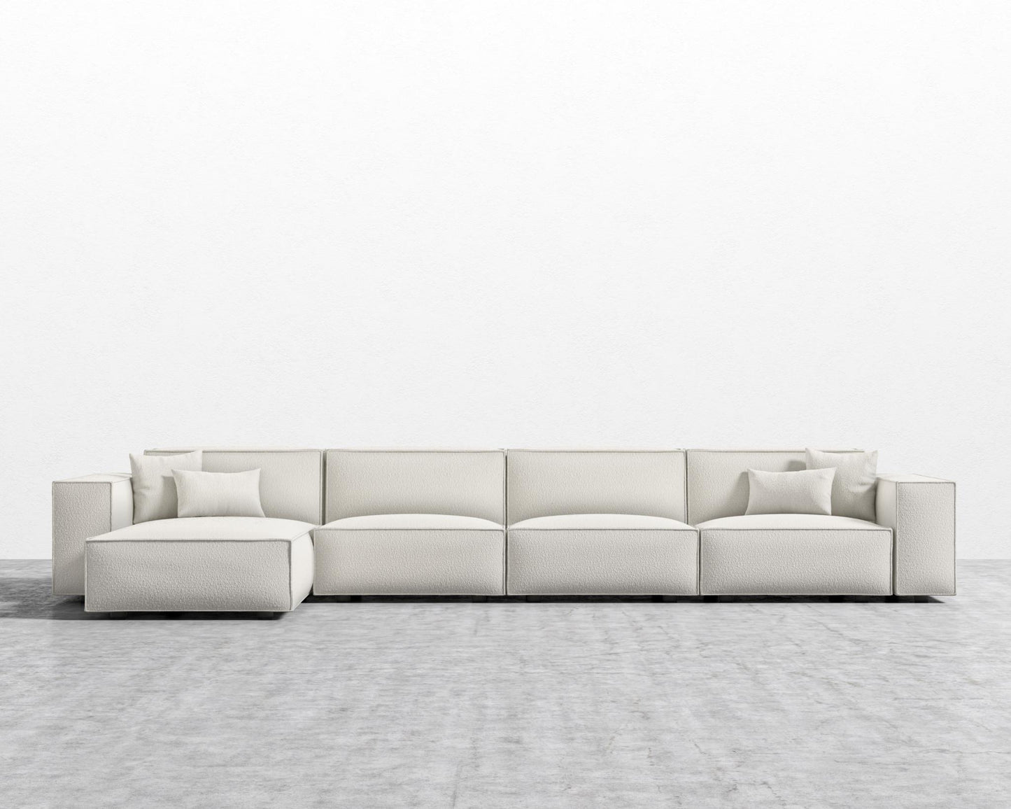 Porter Extended Sectional - Chatou Boucle- Pearl