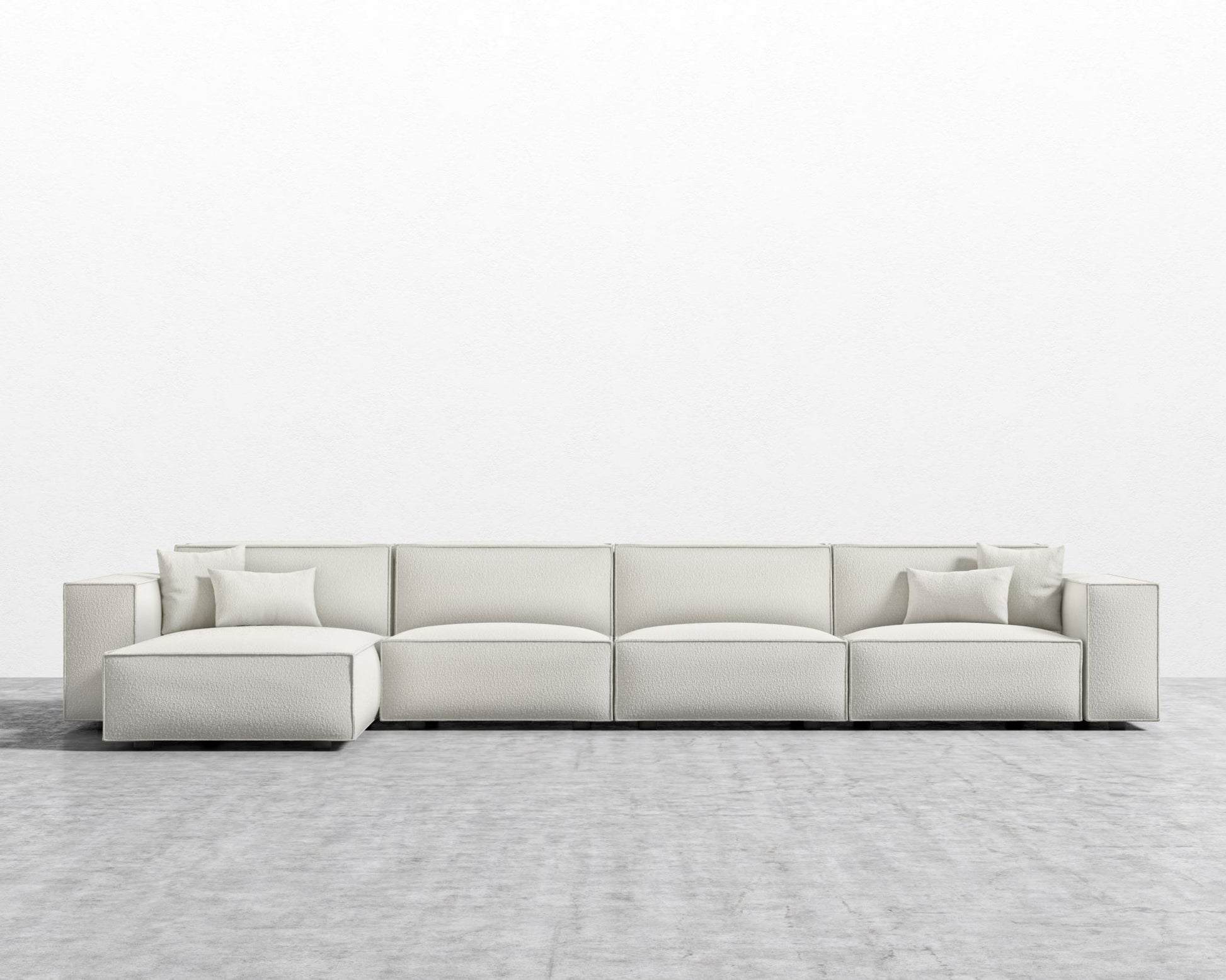Porter Extended Sectional - Chatou Boucle- Pearl