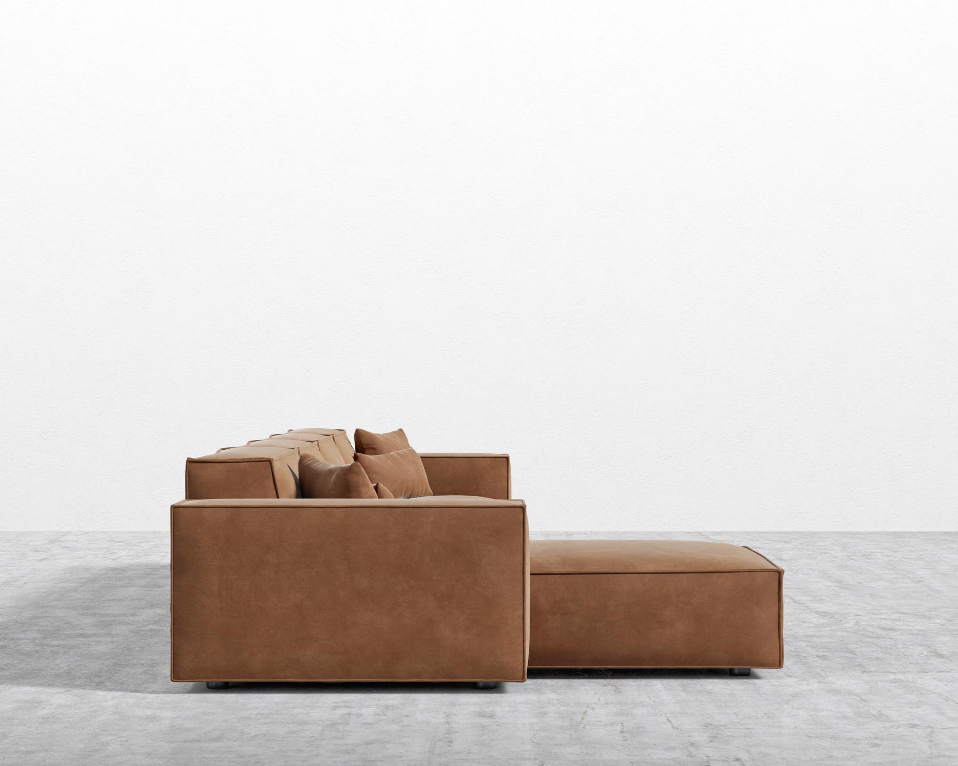 Porter Extended Sectional - Venice Vegan Suede - Cider