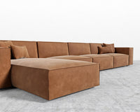 Porter Extended Sectional - Venice Vegan Suede - Cider