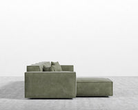Porter Extended Sectional - Venice Vegan Suede - Sage