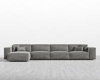 Porter Extended Sectional - Venice Vegan Suede - Strato