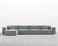 Porter Extended Sectional - Plush Velvet - Moonstone