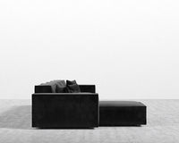 Porter Extended Sectional - Plush Velvet - Black