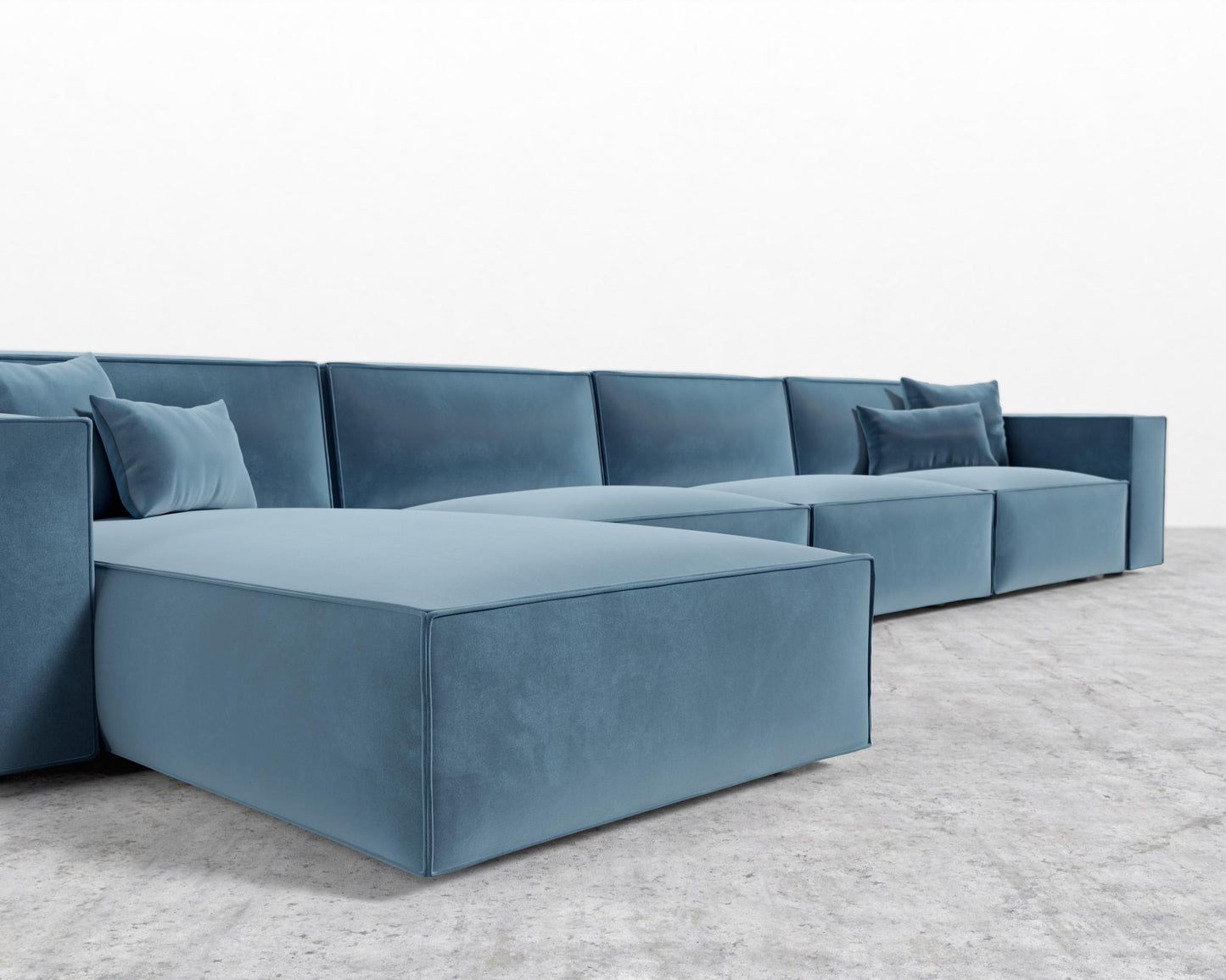 Porter Extended Sectional - Plush Velvet - Solstice