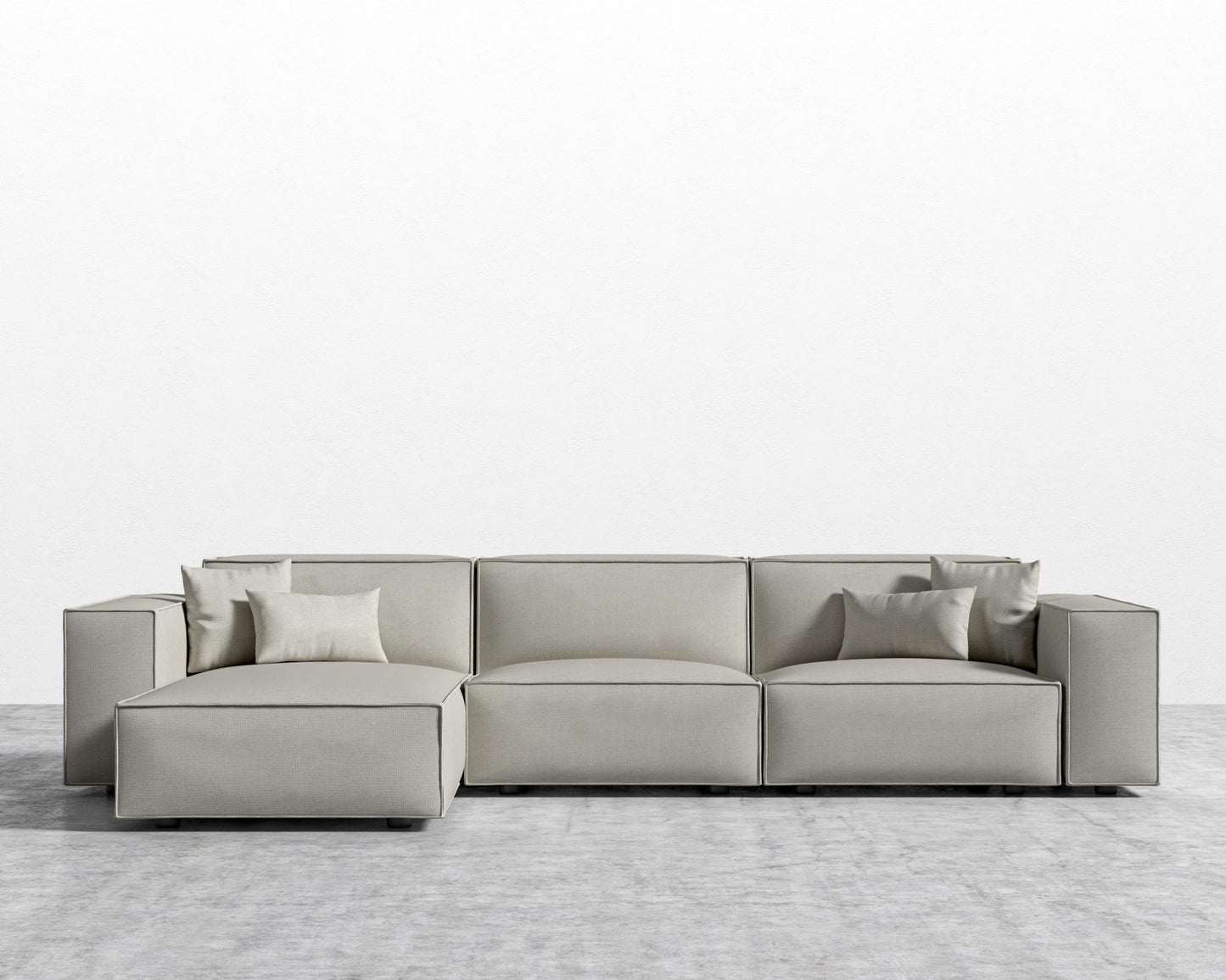 Porter Sectional - Plush Weave - Oyster