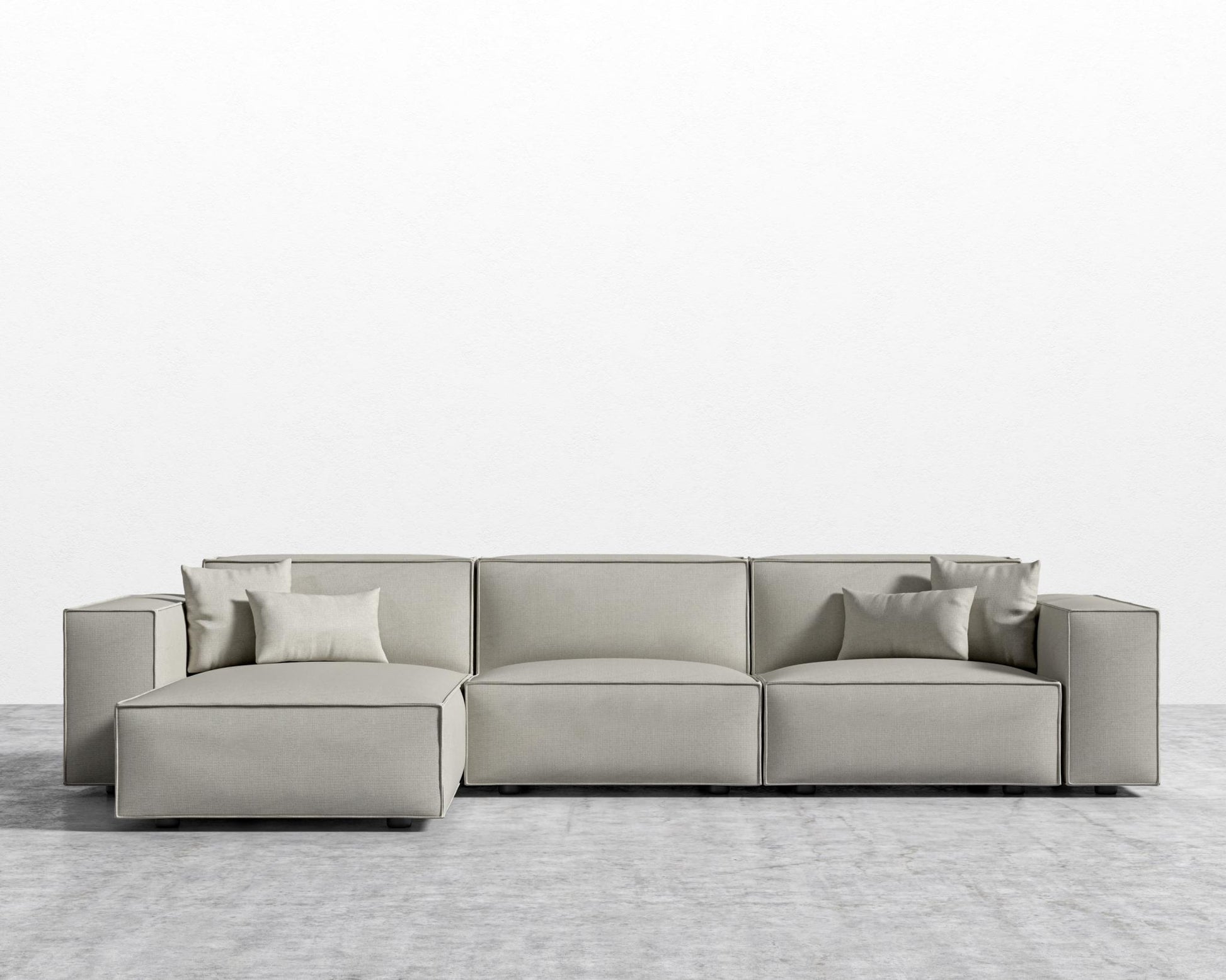 Porter Sectional - Plush Weave - Oyster