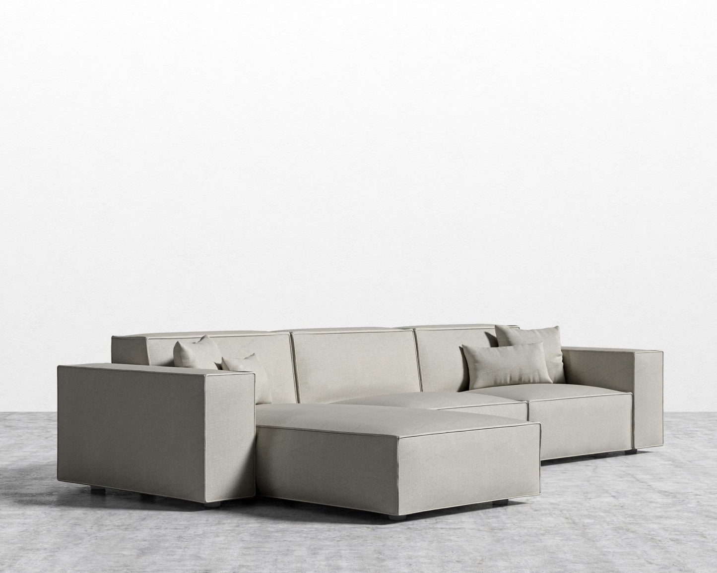 Porter Sectional - Plush Weave - Oyster