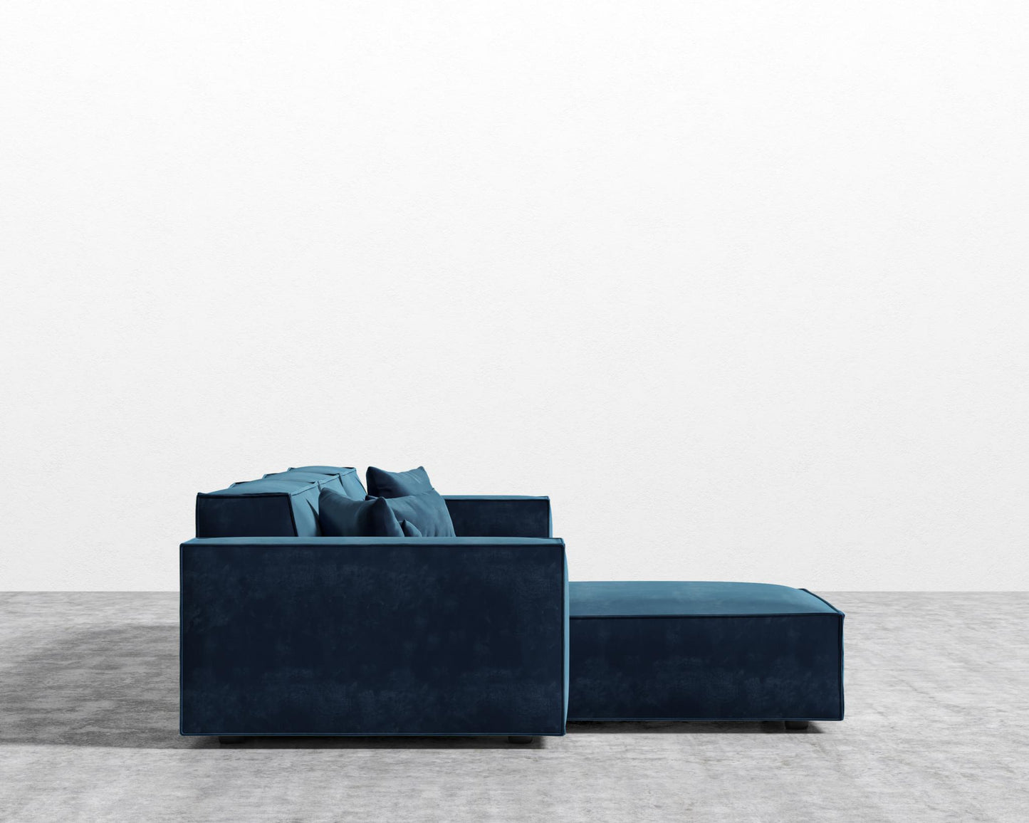 Porter Sectional - Plush Velvet - Cobalt