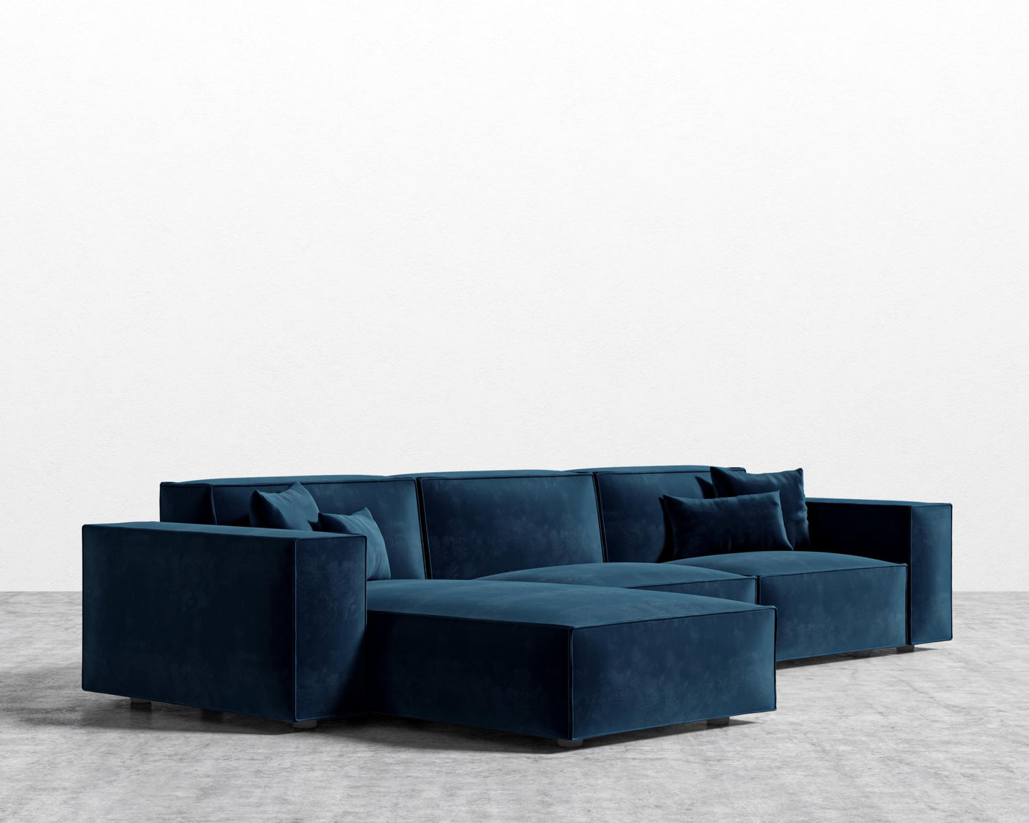 Porter Sectional - Plush Velvet - Cobalt