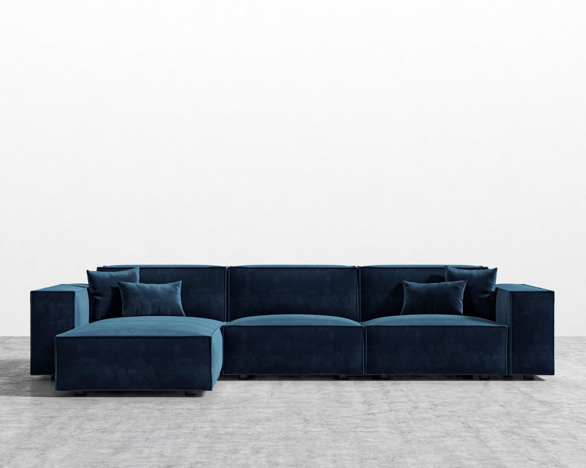 Porter Sectional - Plush Velvet - Cobalt