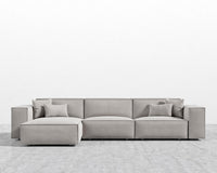 Porter Sectional - Vegan Venice Suede - Chiffon