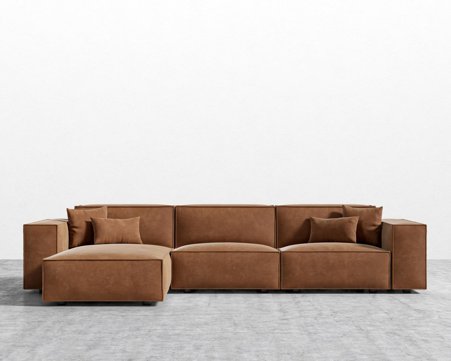 Porter Sectional - Vegan Venice Suede - Cider
