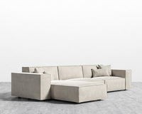 Porter Sectional - Vegan Venice Suede - Latte