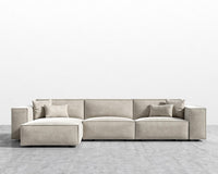 Porter Sectional - Vegan Venice Suede - Latte
