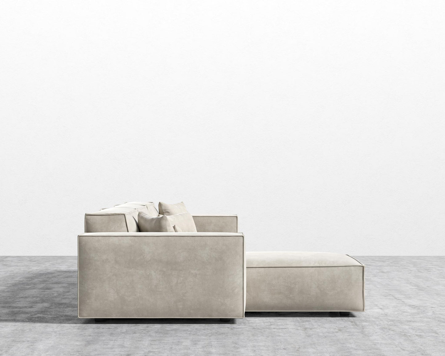 Porter Sectional - Vegan Venice Suede - Latte