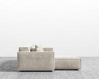Porter Sectional - Vegan Venice Suede - Latte