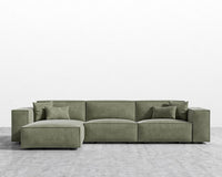 Porter Sectional - Vegan Venice Suede - Sage