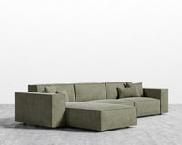 Porter Sectional - Vegan Venice Suede - Sage