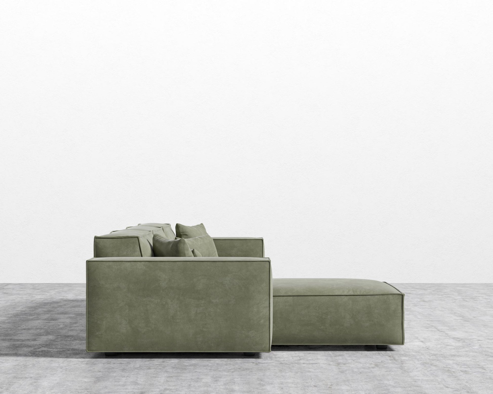 Porter Sectional - Vegan Venice Suede - Sage