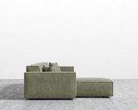 Porter Sectional - Vegan Venice Suede - Sage