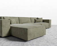 Porter Sectional - Vegan Venice Suede - Sage