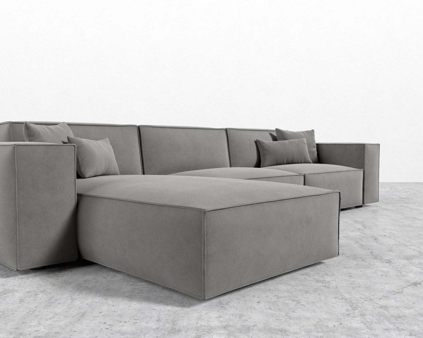 Porter Sectional - Vegan Venice Suede - Strato