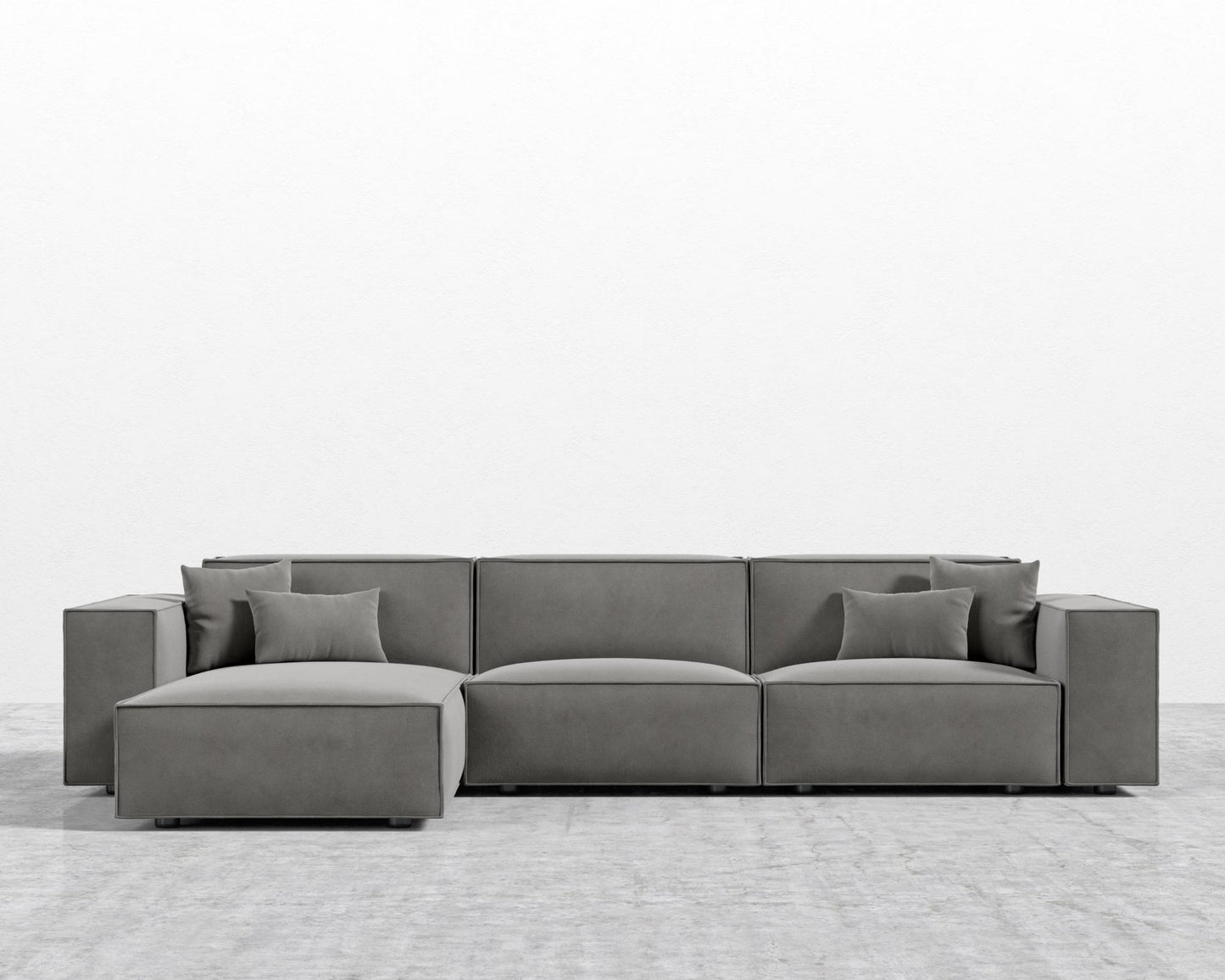 Porter Sectional - Vegan Venice Suede - Strato