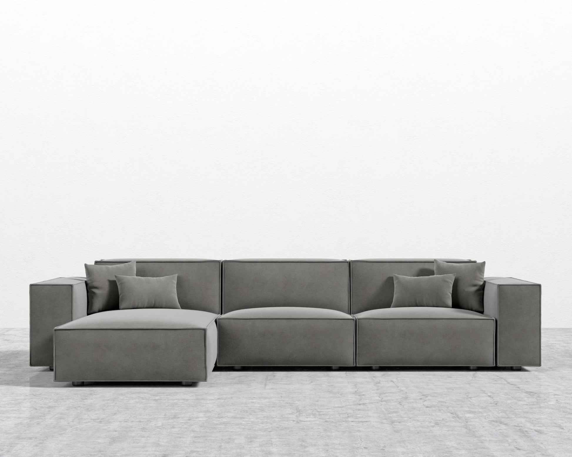 Porter Sectional - Vegan Venice Suede - Strato