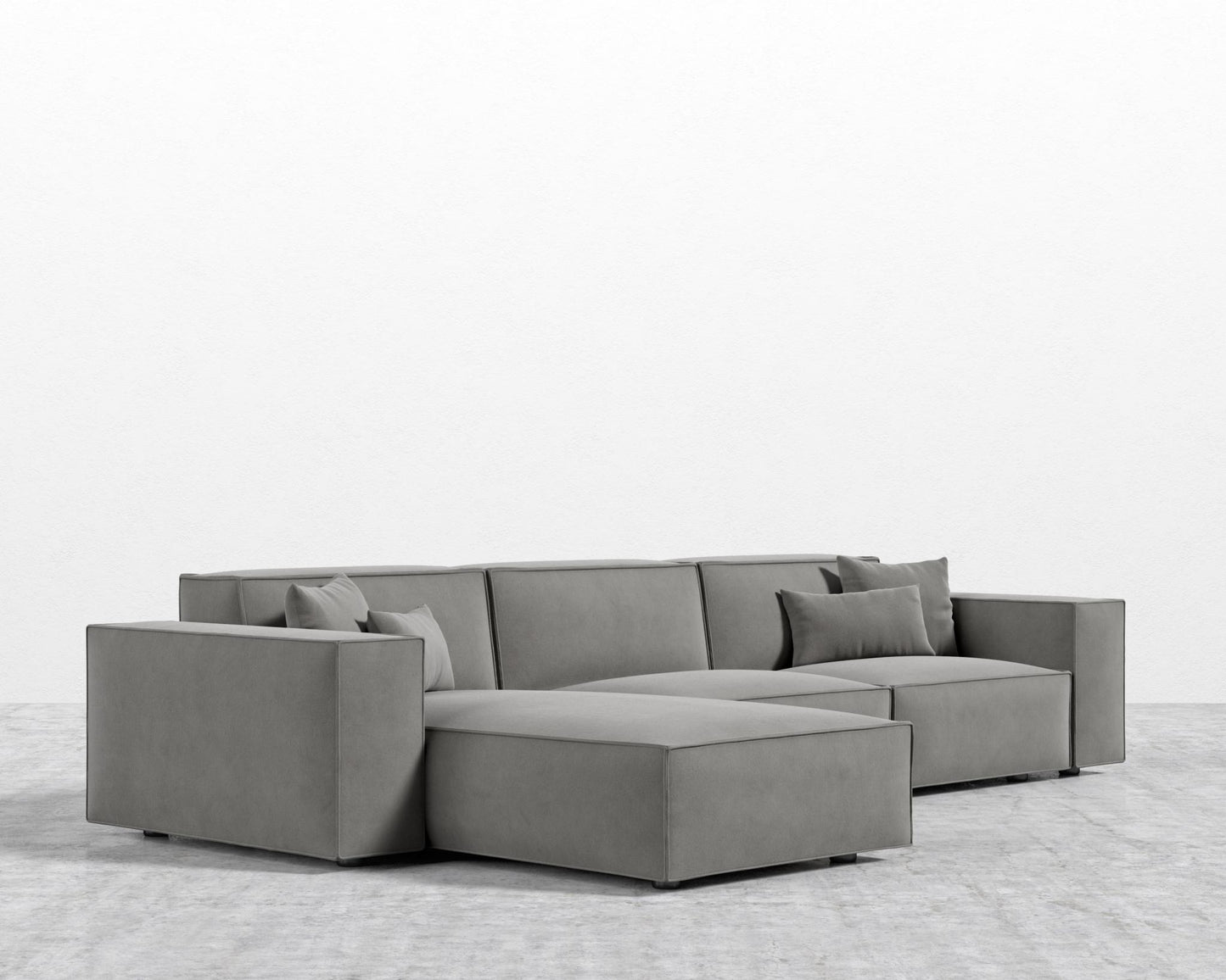 Porter Sectional - Vegan Venice Suede - Strato
