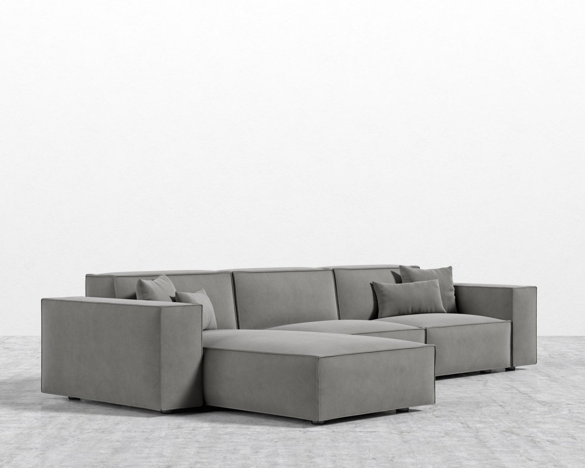 Porter Sectional - Vegan Venice Suede - Strato
