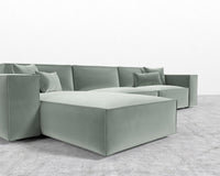 Porter Sectional - Plush Velvet - Moonstone