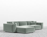 Porter Sectional - Plush Velvet - Moonstone