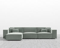 Porter Sectional - Plush Velvet - Moonstone