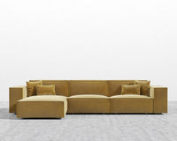 Porter Sectional - Plush Velvet - Golden Beryl