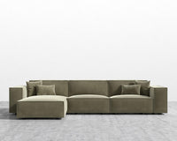 Porter Sectional - Plush Velvet - Olive Green
