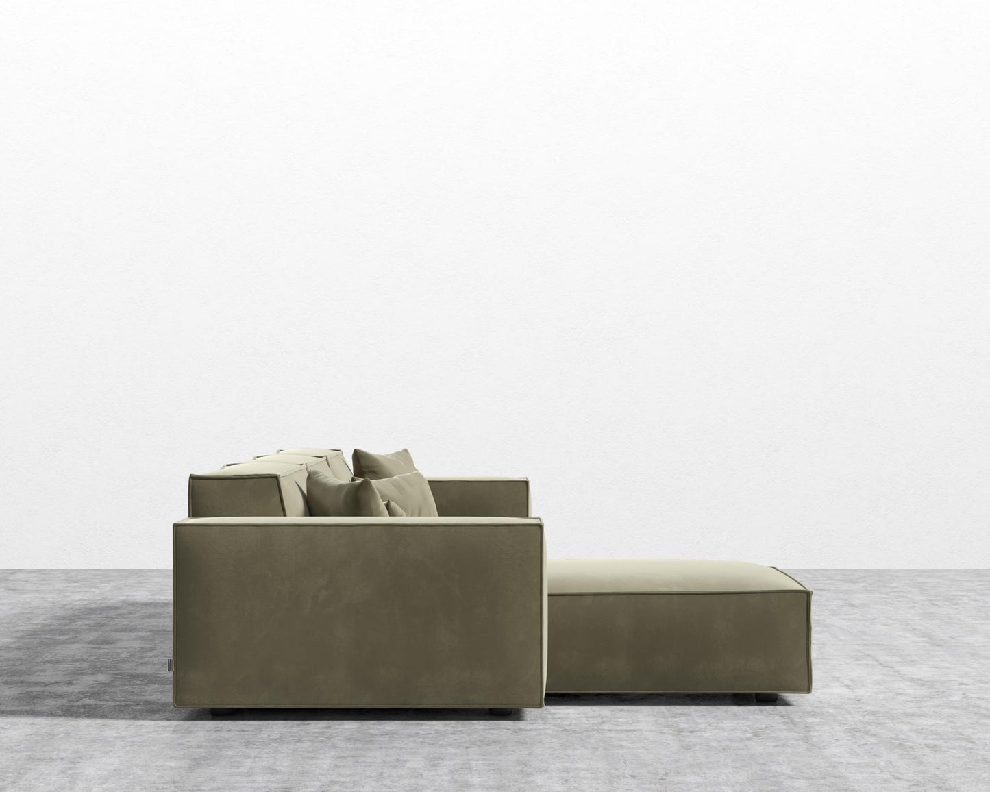 Porter Sectional - Plush Velvet - Olive Green
