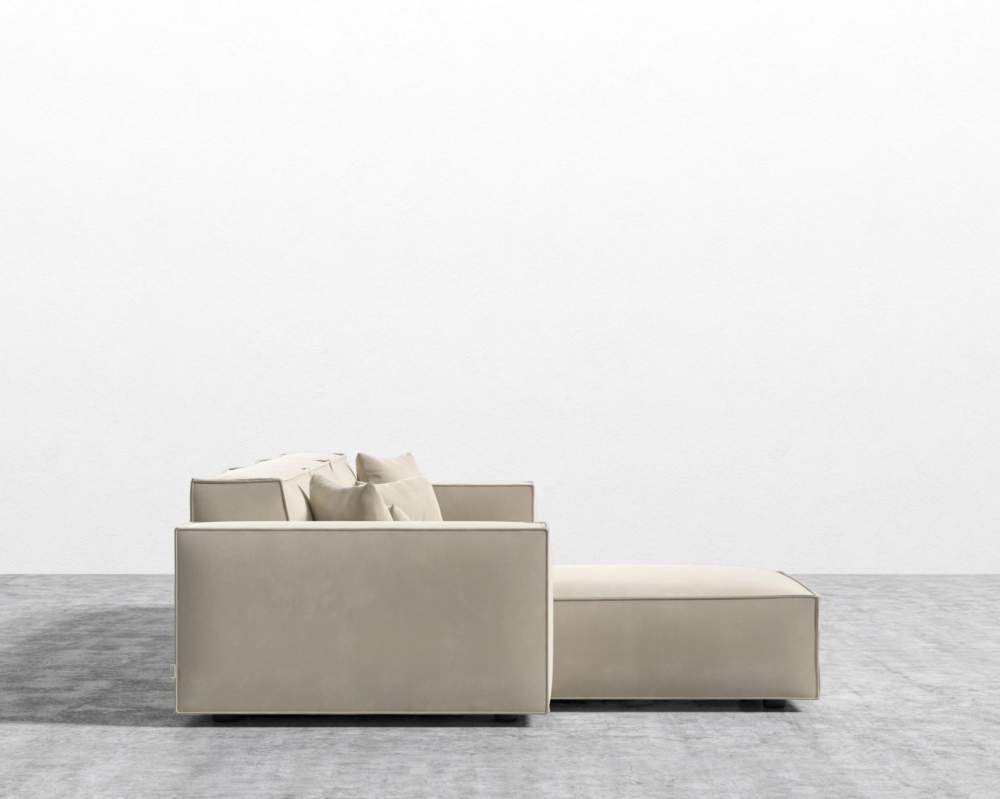 Porter Sectional - Plush Velvet - Warm Taupe