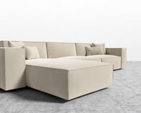 Porter Sectional - Plush Velvet - Warm Taupe