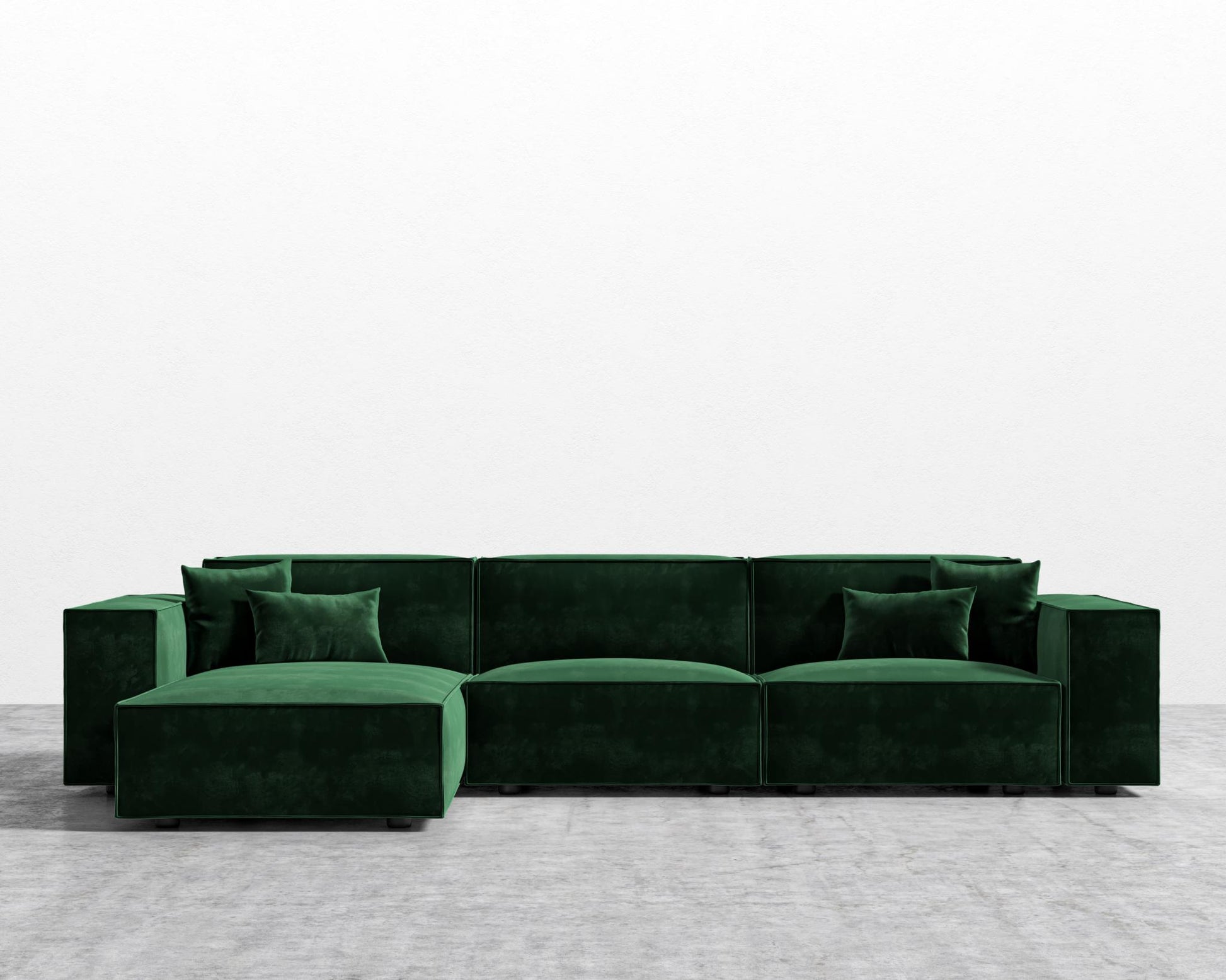 Porter Sectional - Plush Velvet - Moss