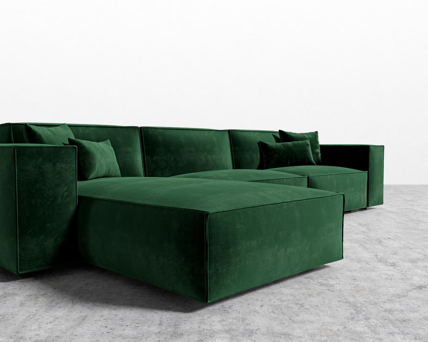 Porter Sectional - Plush Velvet - Moss