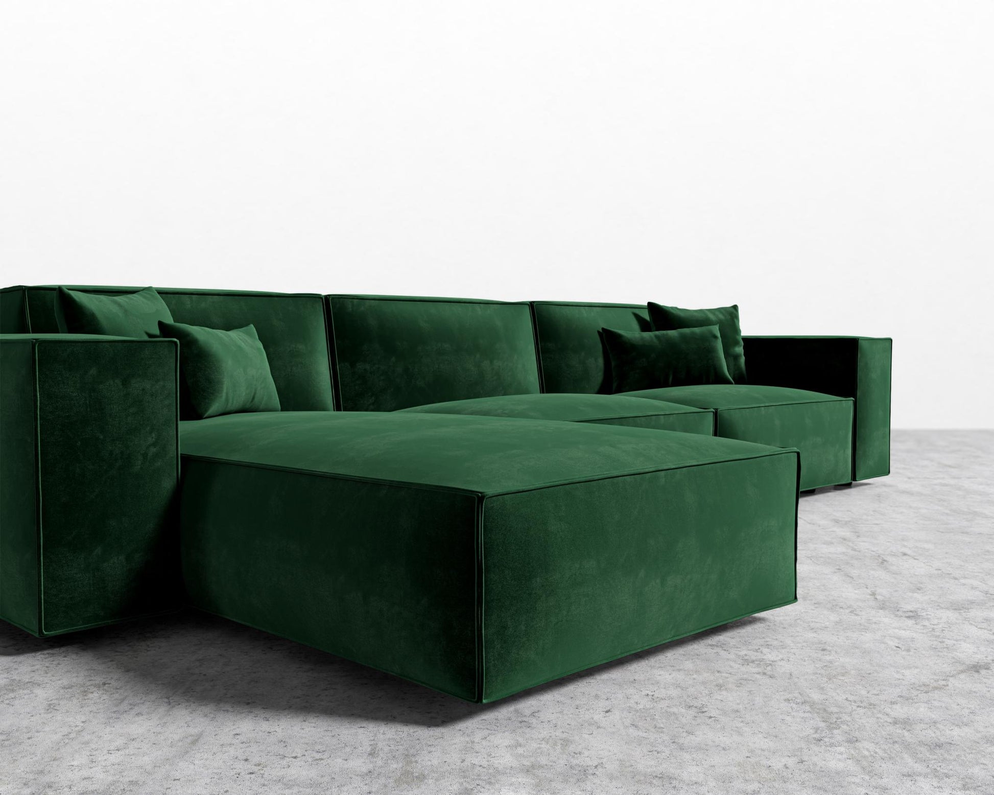 Porter Sectional - Plush Velvet - Moss
